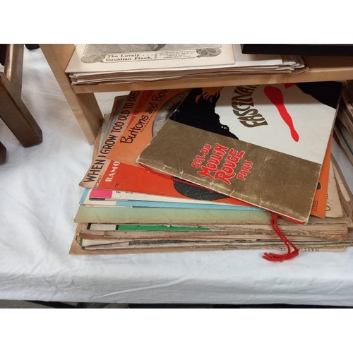 710 - A quantity of ephemera including Lincolnshire maps, prints, early 20th century cage bird magazines &... 