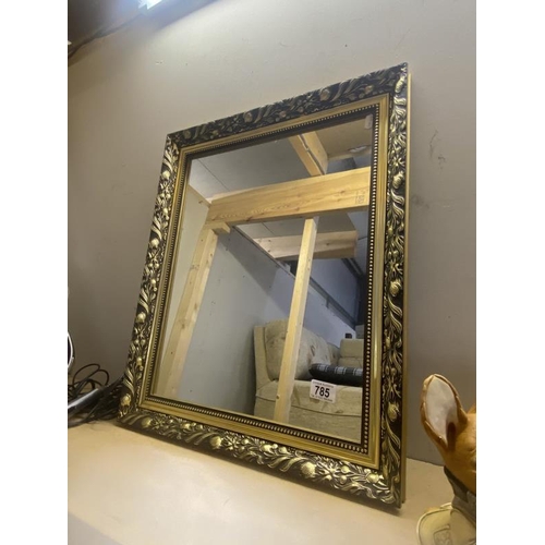 785 - A gilt framed mirror 60cm x 50cm