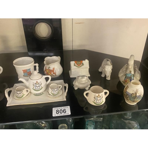 806 - A good selection of crested china including Keithley