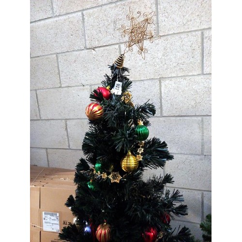 923 - A 5 foot Christmas tree with decorations. COLLECT ONLY