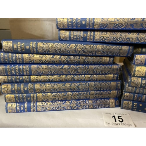 15 - 22 Volumes of 1920s Rudyard Kipling Macmillan Books