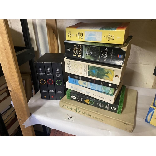 16 - A quantity of Tolkien related books