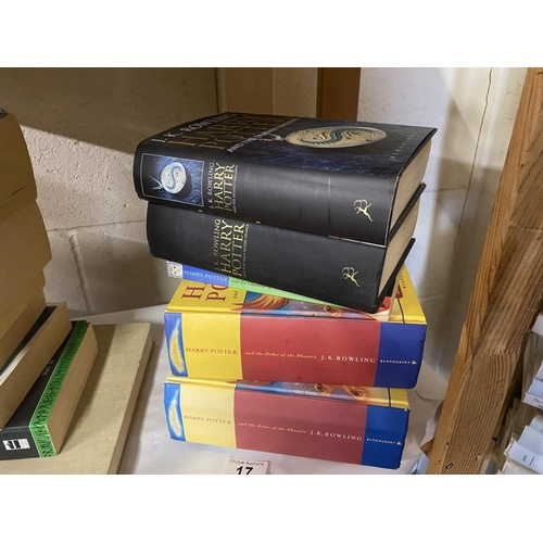 17 - A quantity of Harry Potter books including 1st editions