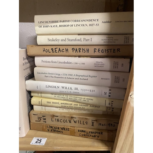 25 - 26 Volumes of the The Lincoln Record Society including The Country Justice and The Case of the Black... 