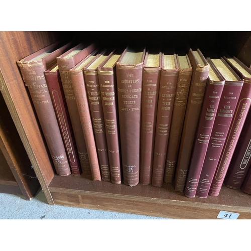 41 - Approximately 29 volumes of the publication the Harleian Society