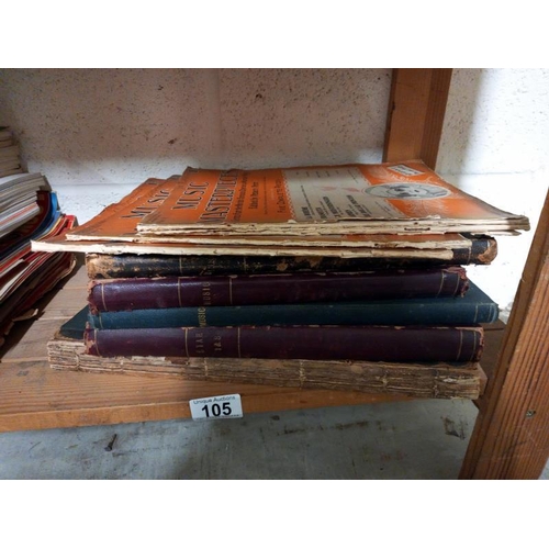 105 - A quantity of musci scores from the early 1900s also Masterpieces Magazines 1-4