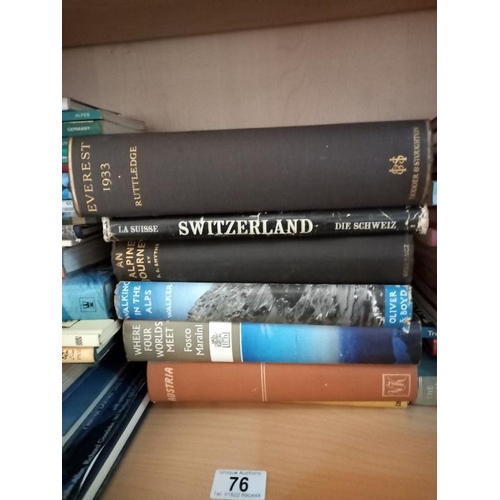 76 - A collection of Walking, Travel and Mountain related books