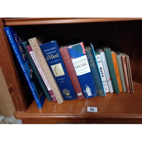 84 - A quantity of classical music history and companion to music books