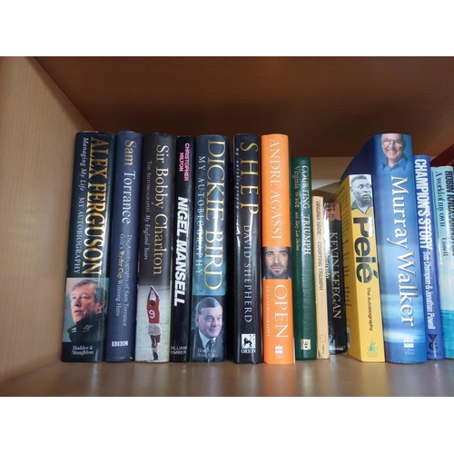 92 - Sporting autobiographies and biographies including Mansell, Agassi, Virgina Wade etc