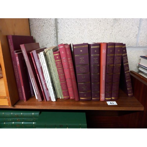 43 - A collection of Staffordshire collections & records books including bound volumes