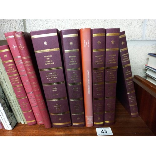 43 - A collection of Staffordshire collections & records books including bound volumes