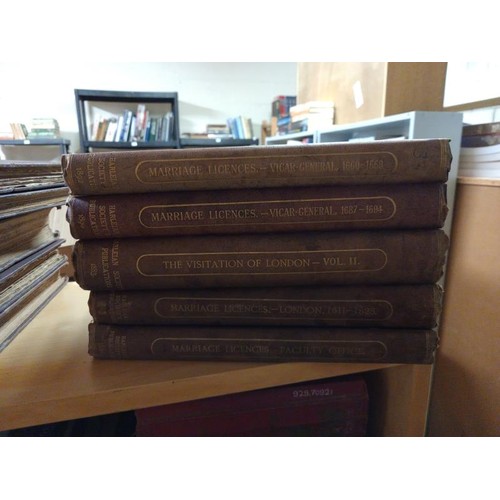 74 - A collection of Volumes from The Publication of the Harleain Society