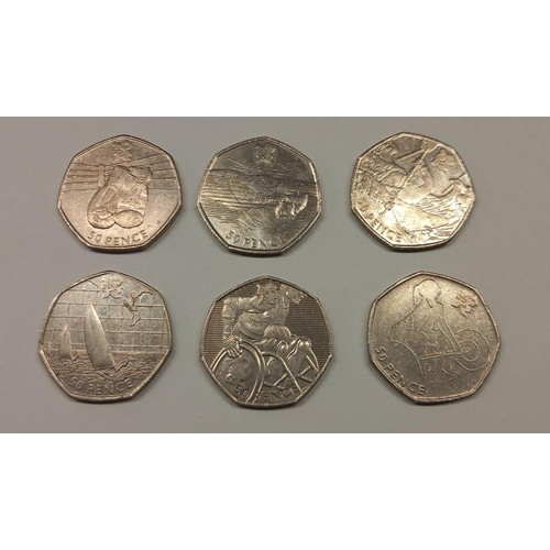 1163 - Twenty three collectable 2012 Olympics 50 pence coins (£11.50 face value).