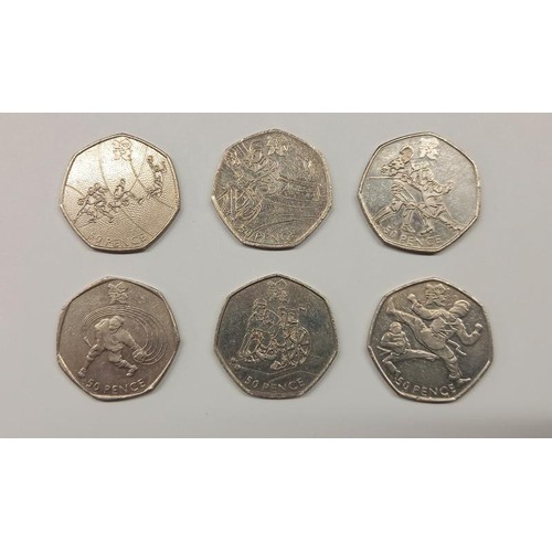 1163 - Twenty three collectable 2012 Olympics 50 pence coins (£11.50 face value).