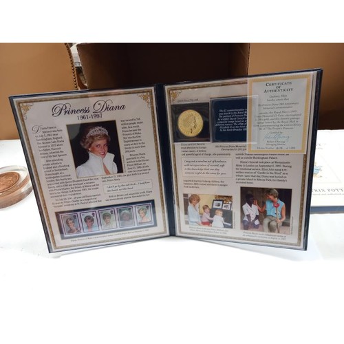 1167 - A Danbury Mint Princess Diana 20th anniversary Memorial commemorative coin.