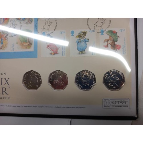 1170 - A Peter Pan, Beatrix Potter and The Pantomime 50 pence coin collections.