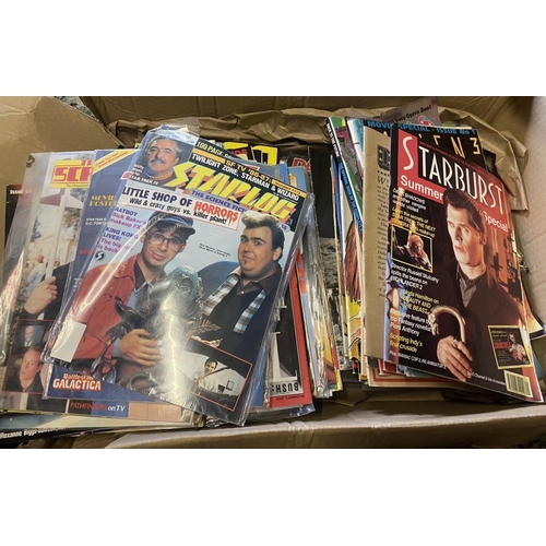 166 - A box of TV Magazines, Film Magazines, comics etc