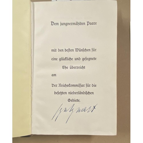 178 - A rare copy of Mein Kampf belonging to and signed by Arthur Seyss-Inquart