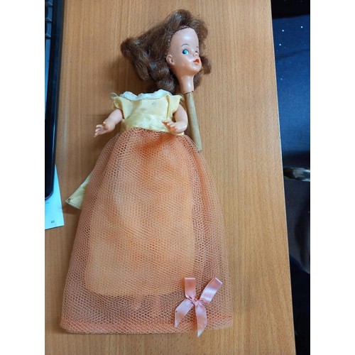 726 - A box of Sindy/Barbie STYLE/type Dolls with clothing