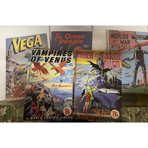 162 - 5 classic Science Fiction Sci-Fi pulp fiction books including When the Earth Dies, VEGA, Vampires of... 