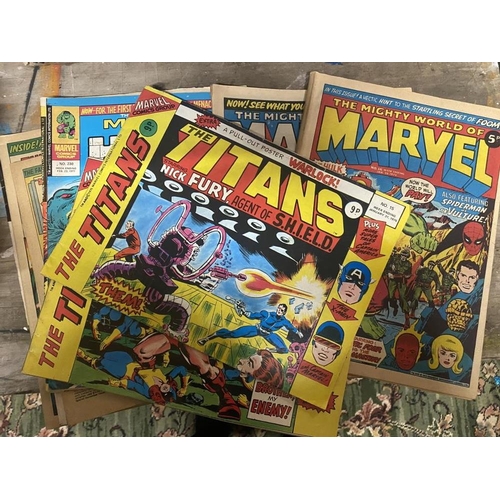 163 - A collection of British and US comics including Marvel, Fantastic, Spider-Man Comics Weekly 1, Marve... 