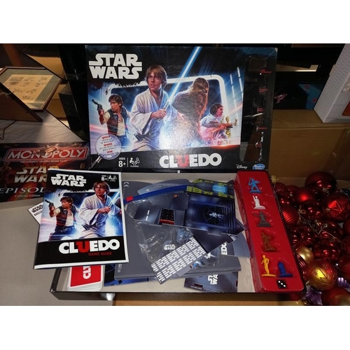 102 - A collection of Star Wars items including figures, cards, books & games including Monopoly & model k... 