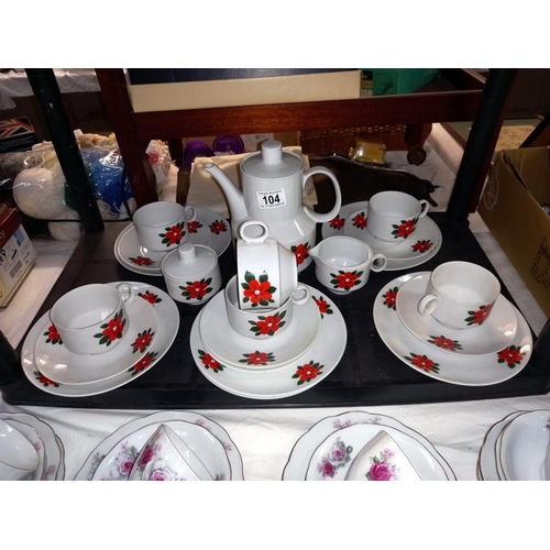 104 - 2 floral tea sets