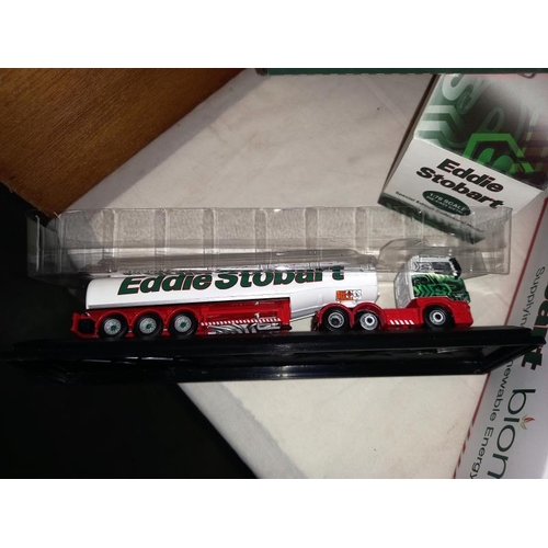 129 - 8 boxed Eddie Stobart die cast lorries