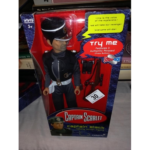 30 - 2 boxed Captain Scarlet talking action figures