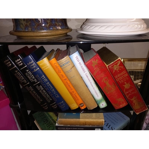 45 - A quantity of books on fiction and poetry including Ted Hughes poems for children, Kipling's verse i... 