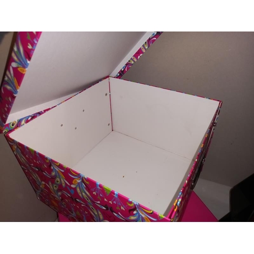 46 - 2 decorative collapsible storage boxes