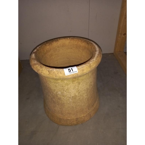 51 - A vintage terracotta chimney pot height 31cm