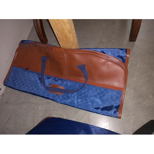 53 - 2  laptop bags, a bag and suit holder, plus a bum bag