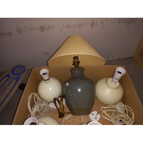 58 - 6 table lamps 1 with shade