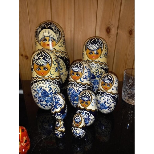 79 - 3 Russian dolls including traditional doll and an Indian style doll