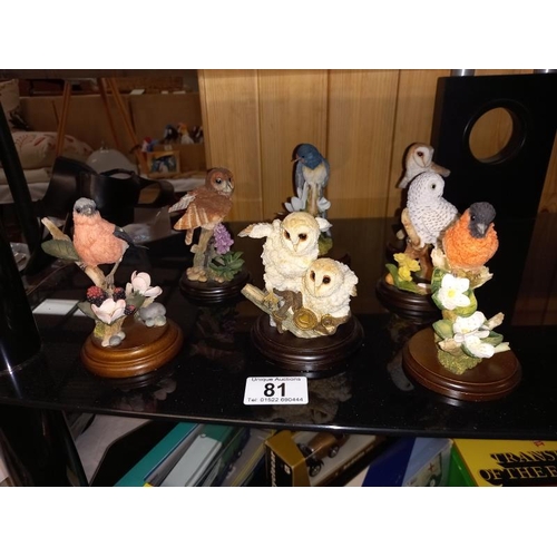 81 - A quantity of Country Artists bird ornaments