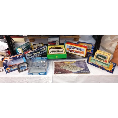 82 - A quantity of boxed diecast including Corgi buses, Schuco BMW Isetta Brumm, cuclecar etc