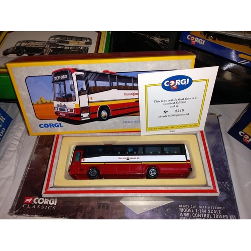 82 - A quantity of boxed diecast including Corgi buses, Schuco BMW Isetta Brumm, cuclecar etc