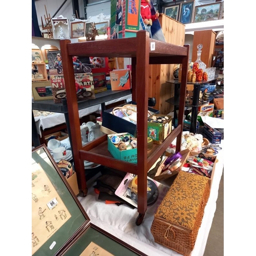 85 - A Mahogany tea trolley