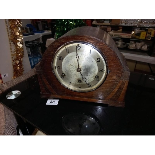 88 - A 1930's oak Westminster chime mantle clock