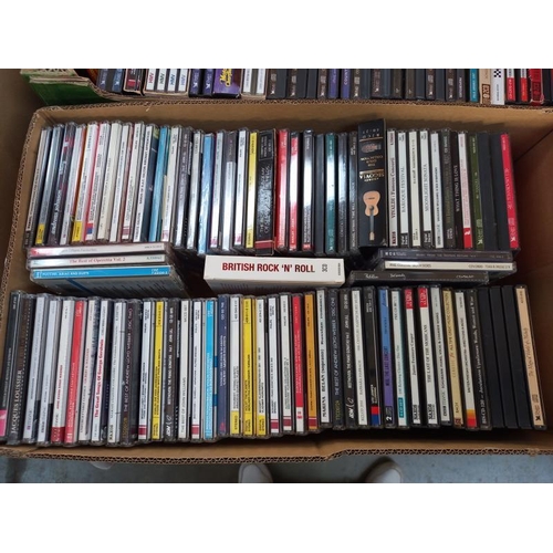 144 - A very large quantity of music CD's including singles, box sets & a quantity of cassettes (COLLECT O... 