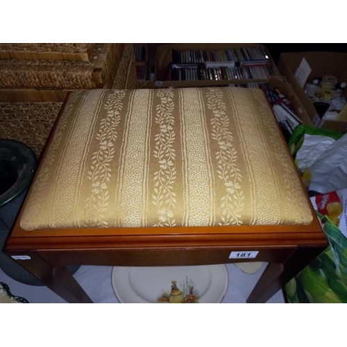 181 - A mahogany dressing table stool