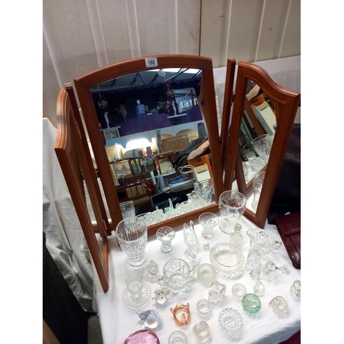 188 - A free standing triple dressing table mirror (COLLECT ONLY)