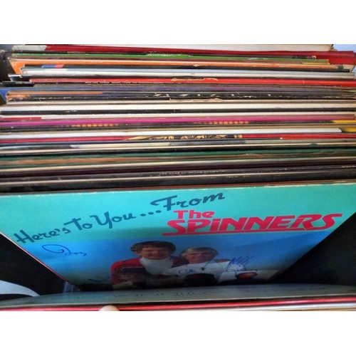 195 - A quantity of vinyl records including Andy Williams, opera & trumpet etc. (3 boxes)