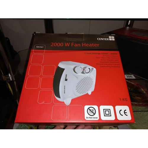 206 - 2 boxed 2000W fan heaters