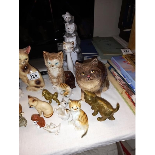 225 - A quantity of cat ornaments