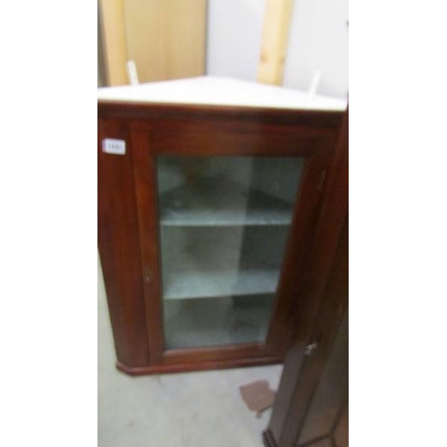 1456 - A Victorian/Edwardian mahogany corner cupboard, COLLECT ONLY.