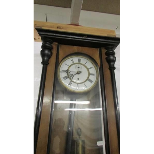 1467 - A Victorian mahogany Vienna wall clock, COLLECT ONLY.