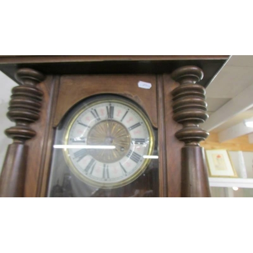 1470 - A Victorian mahogany Vienna wall clock. COLLECT ONLY.