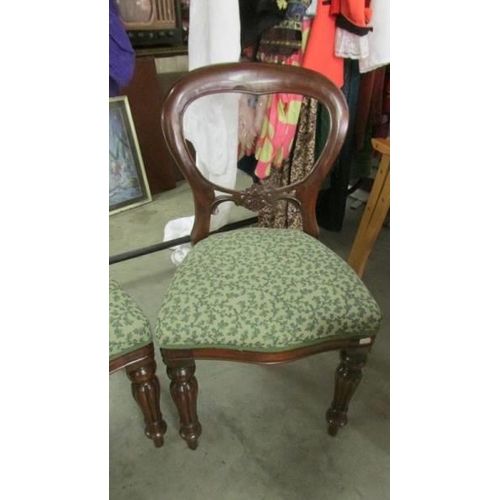 1472 - A pair of VictorIAn mahogany dining chairs, COLLECT ONLY.